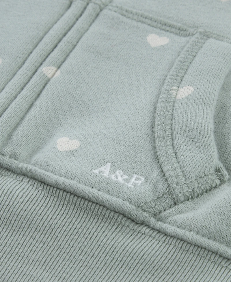 abercrombie kids Baby Girls' Flutter Full-Zip Hoodie and Joggers, 2-Piece Set