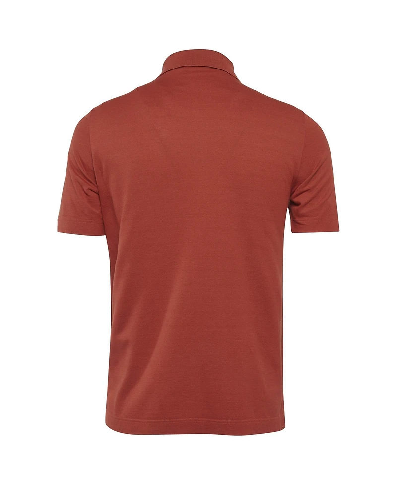 Pre-Owned Hermes Men's Burnt Pique Polo T-Shirt