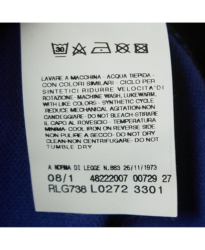Pre-Owned Roberto Cavalli Big & Tall Patterned Cotton Polo T-Shirt