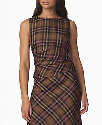 Joe's Jeans Women's The Meg Plaid Sleeveless Top