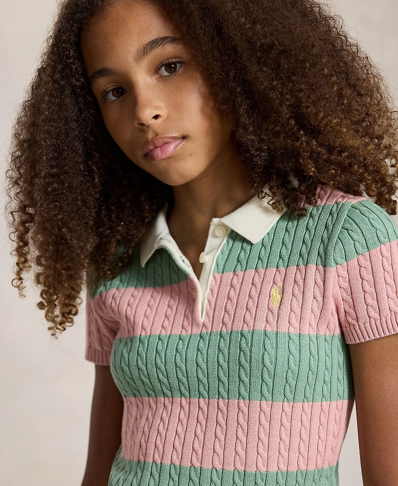Polo Ralph Lauren Girls' 7-16 Short-Sleeve Sweater and Skirt, 2-Piece Set