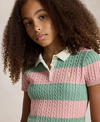 Polo Ralph Lauren Girls' 7-16 Short-Sleeve Sweater and Skirt, 2-Piece Set