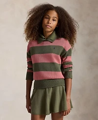 Polo Ralph Lauren Girls' 7-16 Striped Long-Sleeve Sweater