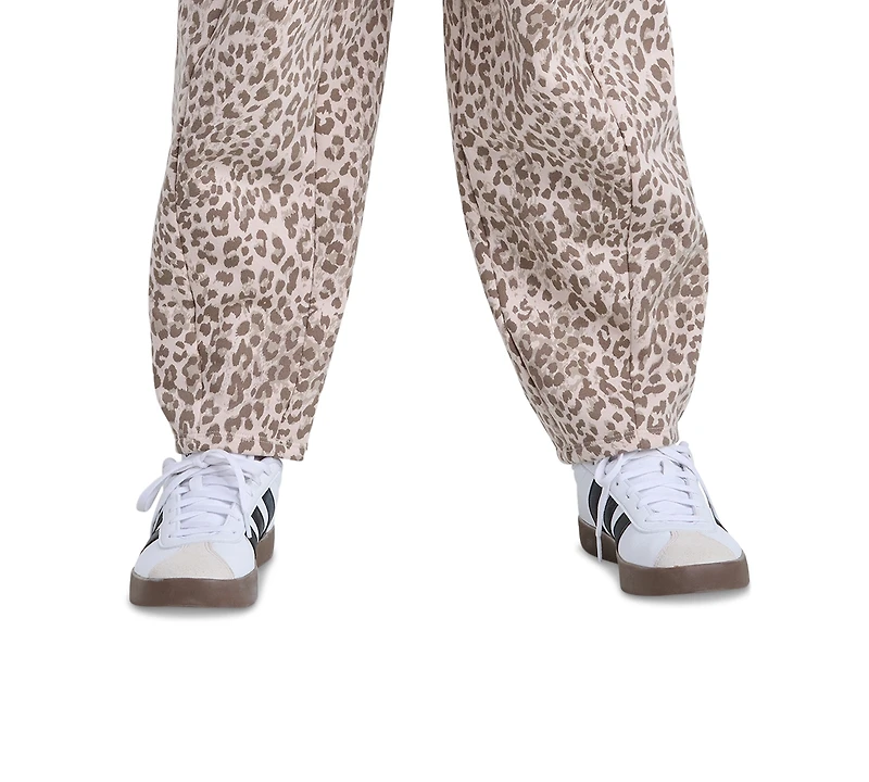 adidas Girls' 8-16 Elastic Waistband Printed Barrel Leg Pants