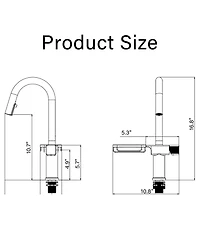 Busdays Brushed High Arc Kitchen Faucet Pull Down Single Hole Stainless Steel Modern Sink Faucet