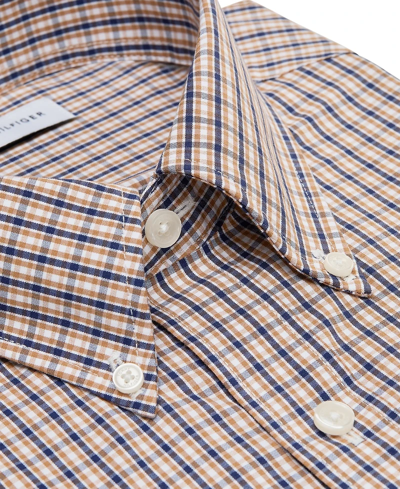 Tommy Hilfiger Men's Button-Down Collar Long-Sleeve Dress Shirt