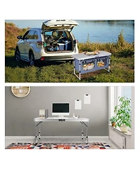 Piscifun Camping Table Folding Height Adjustable Aluminum Lightweight Portable Outdoor Indoor