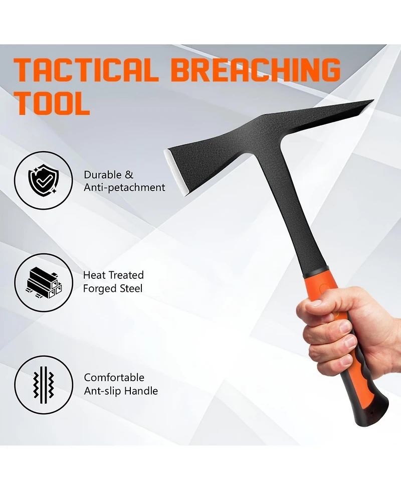 Xdovet Brick Hammer Rock Pick Mason Tool Shock Reduction Handle