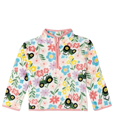 John Deere Toddler Girls (2T - 4T) Fleece Quarter-Zip Sweatshirt
