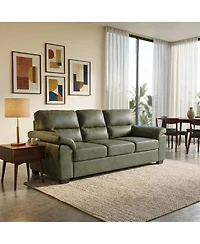 Streamdale Furniture Modern 81" Foil Fabric 3-Seater Sofa with Padded Armrests