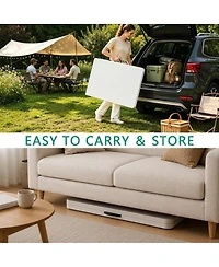 Piscifun Heavy Duty Folding Table Portable Event Banquet Camping Hdpe Steel Frame Carry Handle