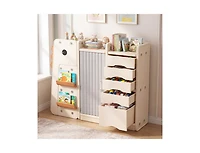 Slickblue Kids Playroom Storage Organizer with 5 Toy Bins
