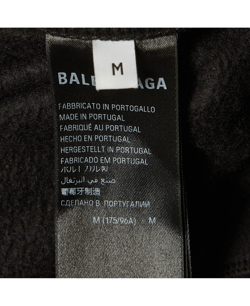 Pre-Owned Balenciaga Men's Logo Embroidered Fleece Sweatshirt