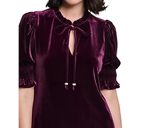 Jessica Howard Women's Tie-Neck Velvet Dress
