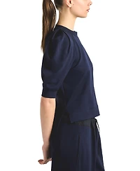 Derek Lam 10 Crosby Women's Puff-Sleeve Crewneck Knit Top