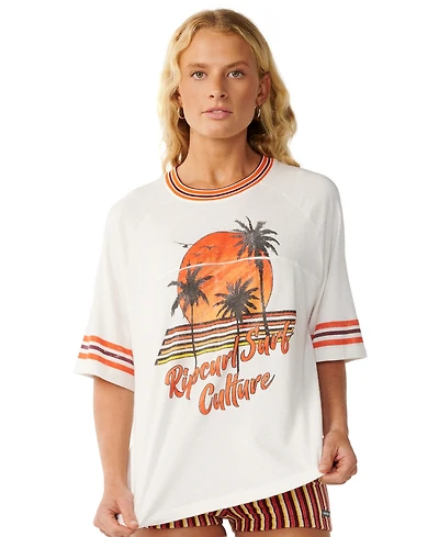 Rip Curl Women's Surf Culture Cropped Cotton Crewneck T-Shirt