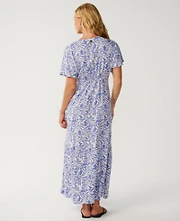 Rip Curl Women's Party Wave V-Neck Poplin Maxi Dress