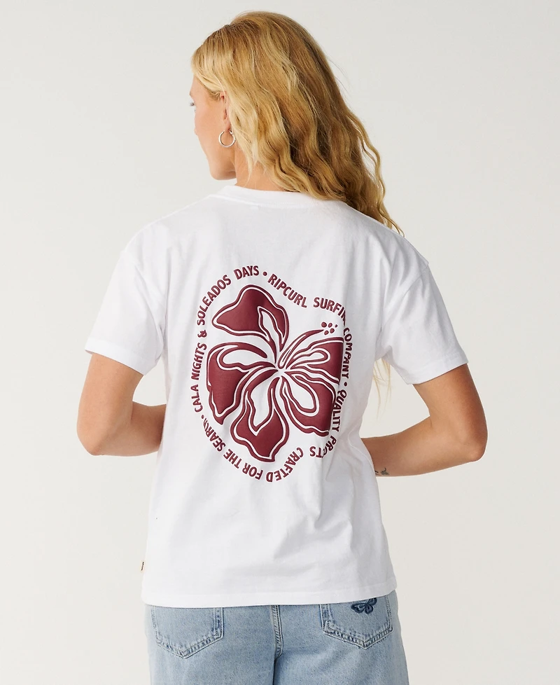 Rip Curl Women's Surf Puff Party Pack Graphic Relaxed Crewneck T-Shirt