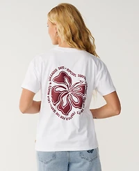 Rip Curl Women's Surf Puff Party Pack Graphic Relaxed Crewneck T-Shirt