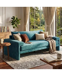 Streamdale Furniture Chenille Upholstered 3-Seater Sofa with Wide Armrests