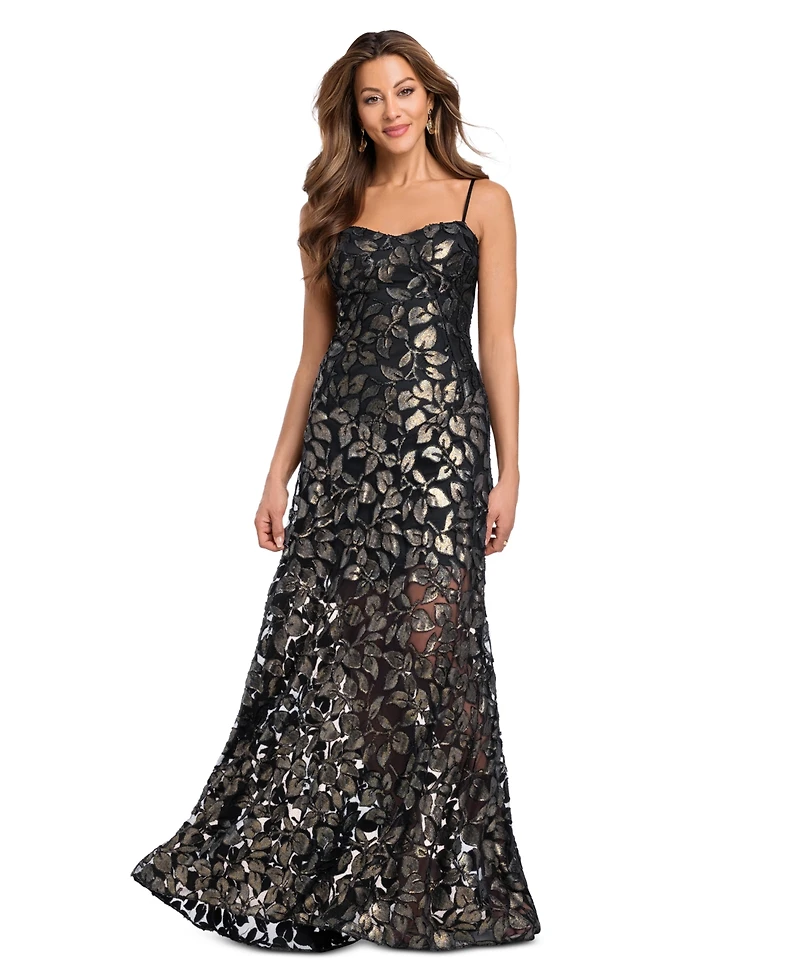 Betsy & Adam Women's Sweetheart Neck Gown