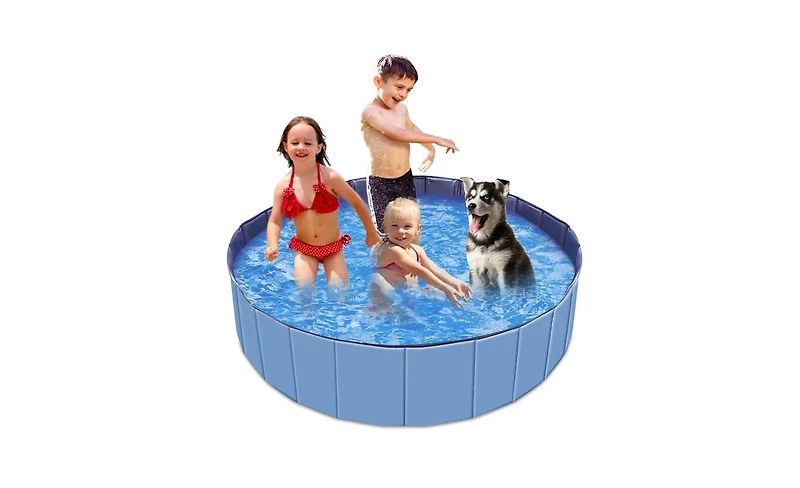 Zeny Foldable Pet Swimming Pool Pvc Kiddie Baby Dog Swim Bathing Tub Playmat Kids Pools
