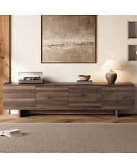 Streamdale Furniture 78" Modern Tv Stand for TVs up to 85" with Solid Wood Legs and Storage