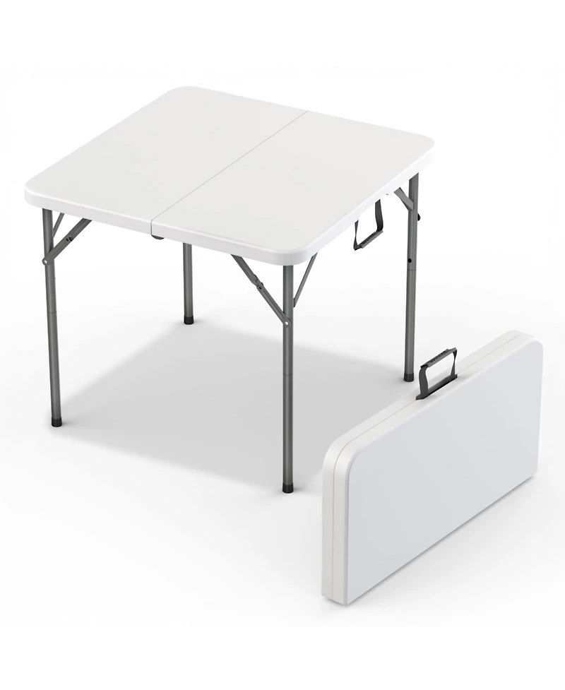 Aofar 3 Feet Foldable Square Table Steel Handle Portable Events