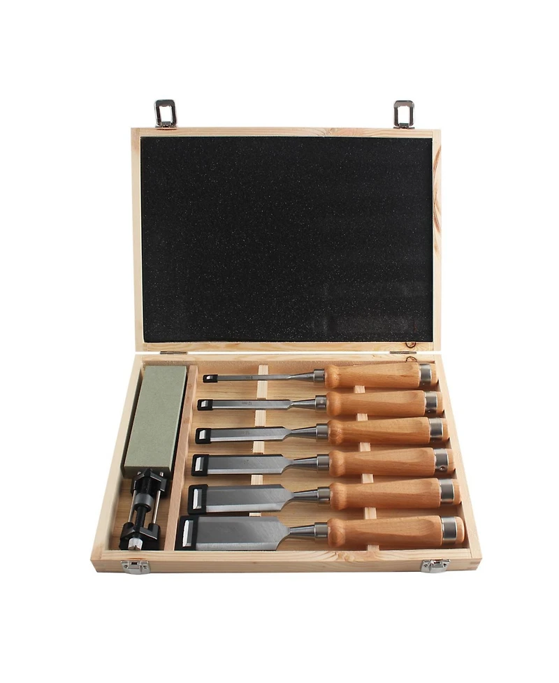 Xdovet Wood Chisel Set Woodworking Carving Kit Honing Guide Stone Case