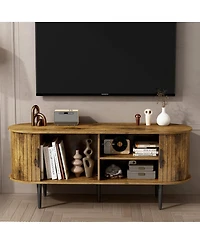 Streamdale Furniture 47" Modern Tv Console with Storage and Sliding Door