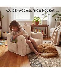 Kinder King 2-in-1 Toddler Sofa Chair Converts to Flip-Open Lounger Bed