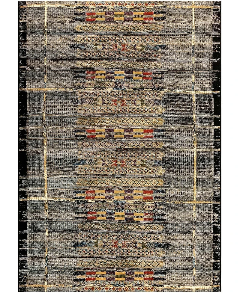 Liora Manne' Marina Tribal Stripe 7'10" x 9'10" Outdoor Area Rug