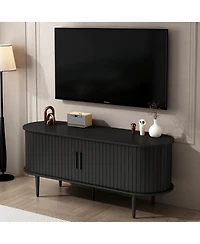 Streamdale Furniture 47" Modern Tv Console with Storage and Sliding Door