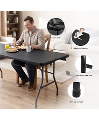 Aofar 6Feet Folding Table Portable Plastic Utility Carrying Handle
