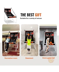 Vevor Foldable Indoor Double Basketball Arcade Game 2 Player Balls