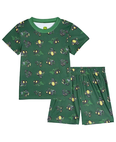 John Deere Toddler Boys 2-Piece Pajama Shirt and Shorts Set