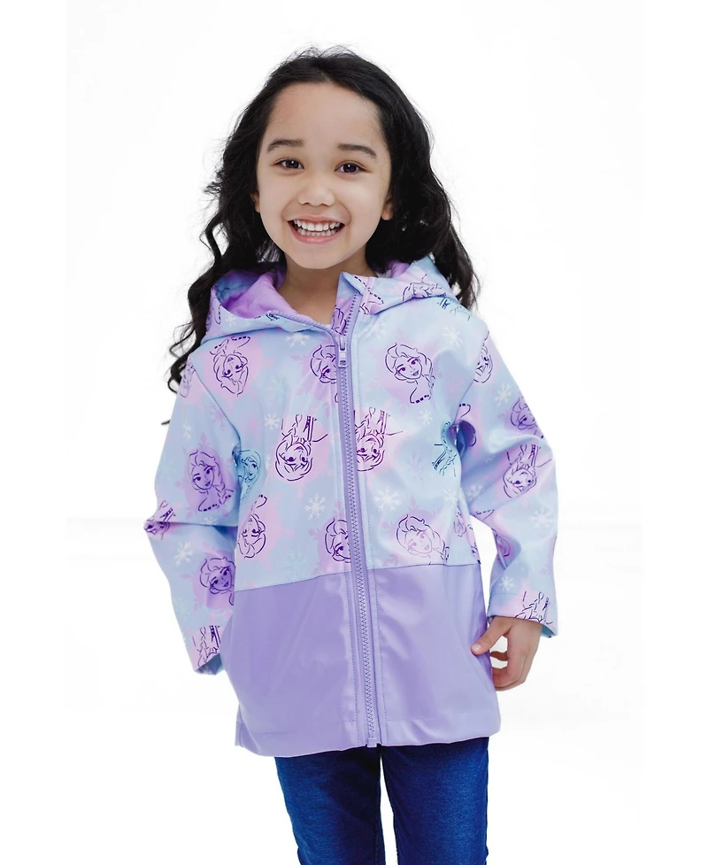 Frozen Toddler Girls Minnie Mouse Hooded Rain Jacket
