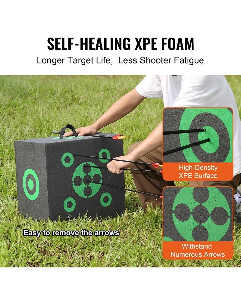Vevor Archery Target Foam Cube Arrow Target Outdoor Practice Shoot Bow