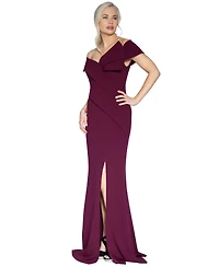 White Tie by Shani Women's Off-The-Shoulder Slit Gown