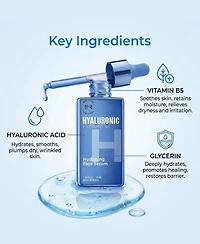 Lovery Hyaluronic + Vitamin B5 Hydrating Face Serum - Korean Skincare Dual-Action Plumping and Barrier Repair Treatment