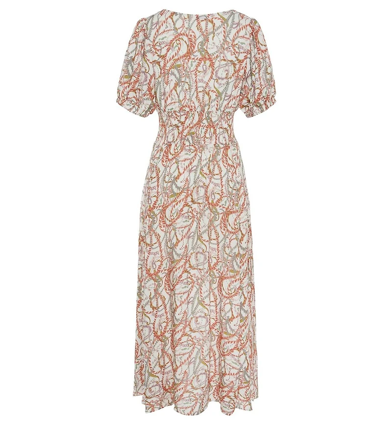Lascana Women's Printed Puff Sleeve Maxi Dress