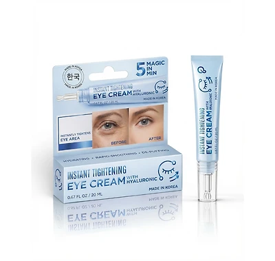 Lovery Korean Skin Care Hyaluronic Eye Cream, Instant Tightening and Hydrating, Firming and Depuffing Korean Under-Eye Treatment