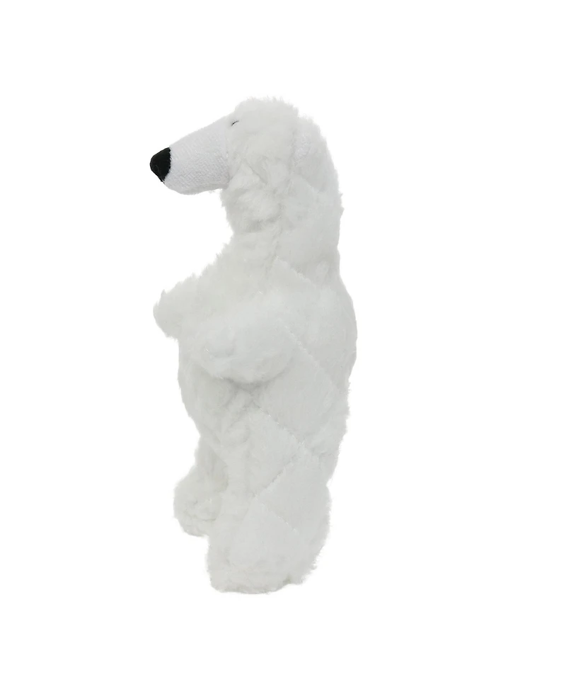 Mighty Jr Arctic Polar Bear, Durable Plush Squeaky Dog Toy