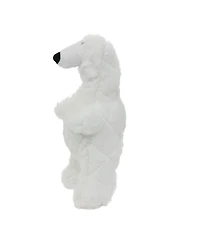Mighty Jr Arctic Polar Bear, Durable Plush Squeaky Dog Toy