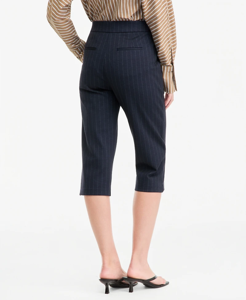 Bar Iii Women's Pinstripe Skinny-Leg Suiting Capris, Macy's Exclusive