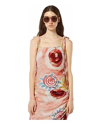 Scotch & Soda Women's Linen Viscose Printed Midi Dress