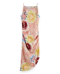 Scotch & Soda Women's Linen Viscose Printed Midi Dress