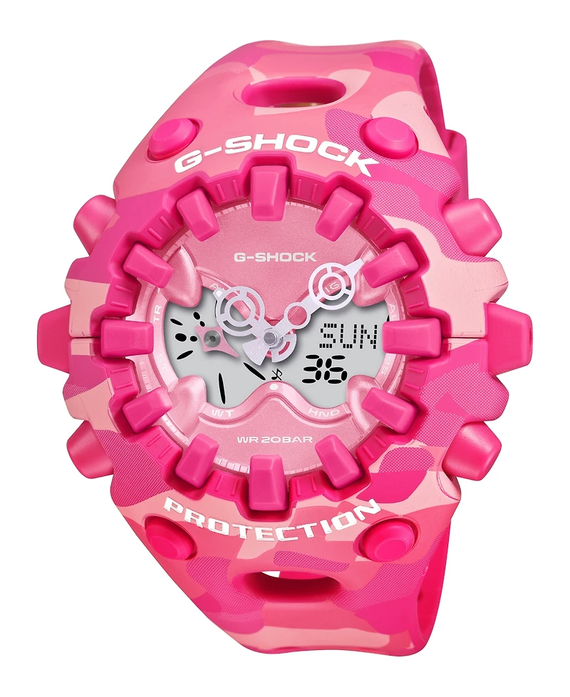G-Shock Men's Pink Resin Analog-Digital Watch 58.2mm