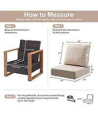 Pocassy 6" Thicker Outdoor Chair Cushion Set