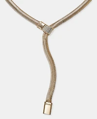 I.n.c. International Concepts Pave Omega Chain Lariat Necklace, 30" + 3" extender, Macy's Exclusive